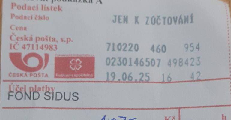 Žáci naší školy podpořili Fond Sidus