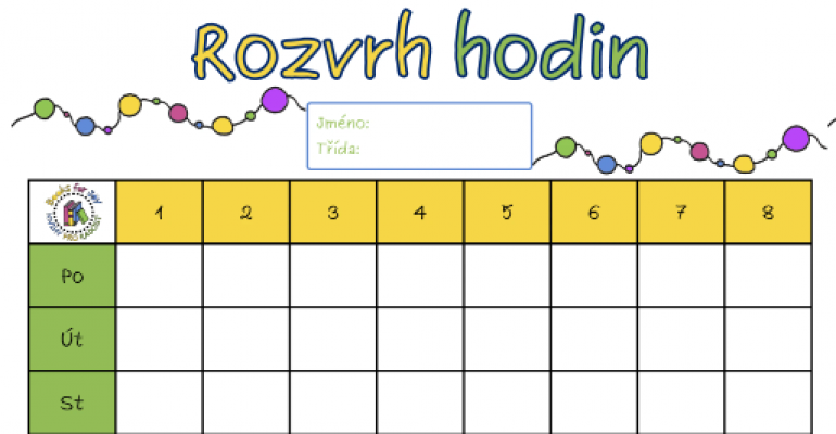 ROZVRHY HODIN PRO ŠKOLNÍ ROK 2025/2026