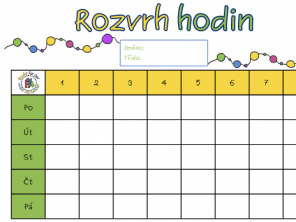 Obrázek k aktualitě ROZVRHY HODIN PRO ŠKOLNÍ ROK 2025/2026